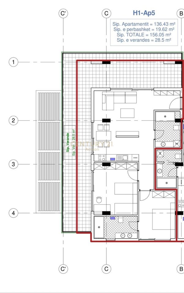 🏖️ Apartment 2+1+2 with Veranda for Sale – Lalëzi Marina Seaside