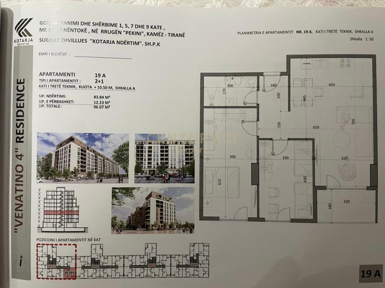 APARTAMENT 2+1 PER SHITJE TEK VENATINO 4, KAMEZ
