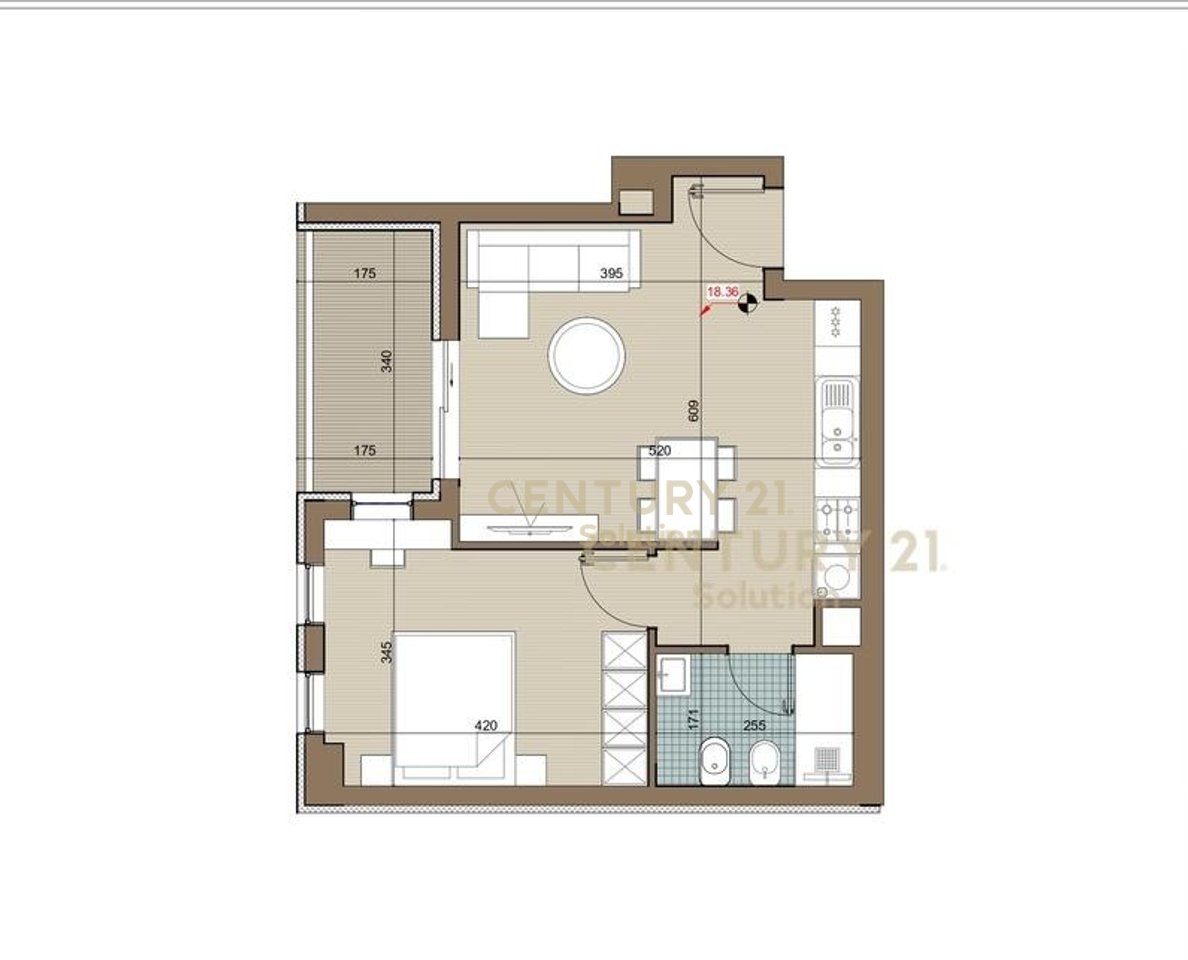 APARTMENT FOR RENT 1+1 RIVIERA COMPLEX, KAMEZ