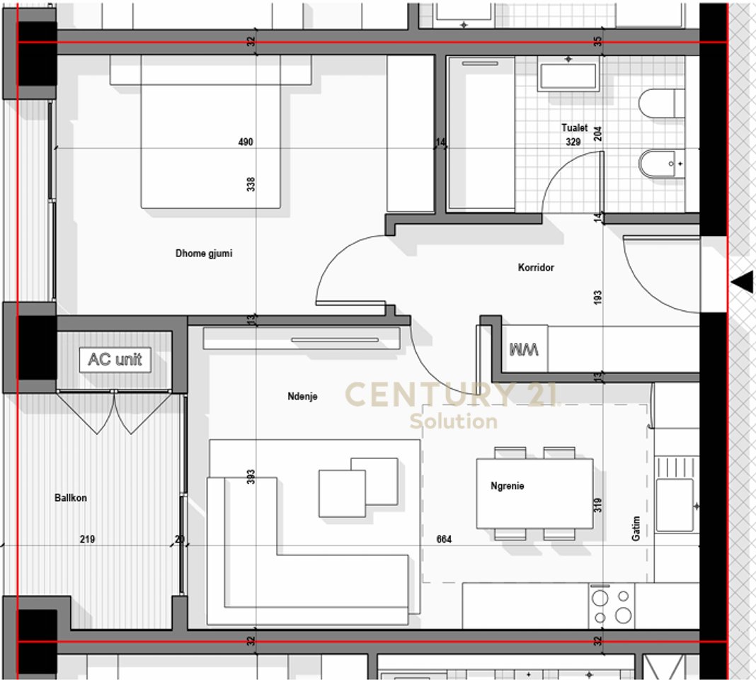 APARTMENT 1+1 FOR SALE AT TIRANA NEW BOULEVARD!