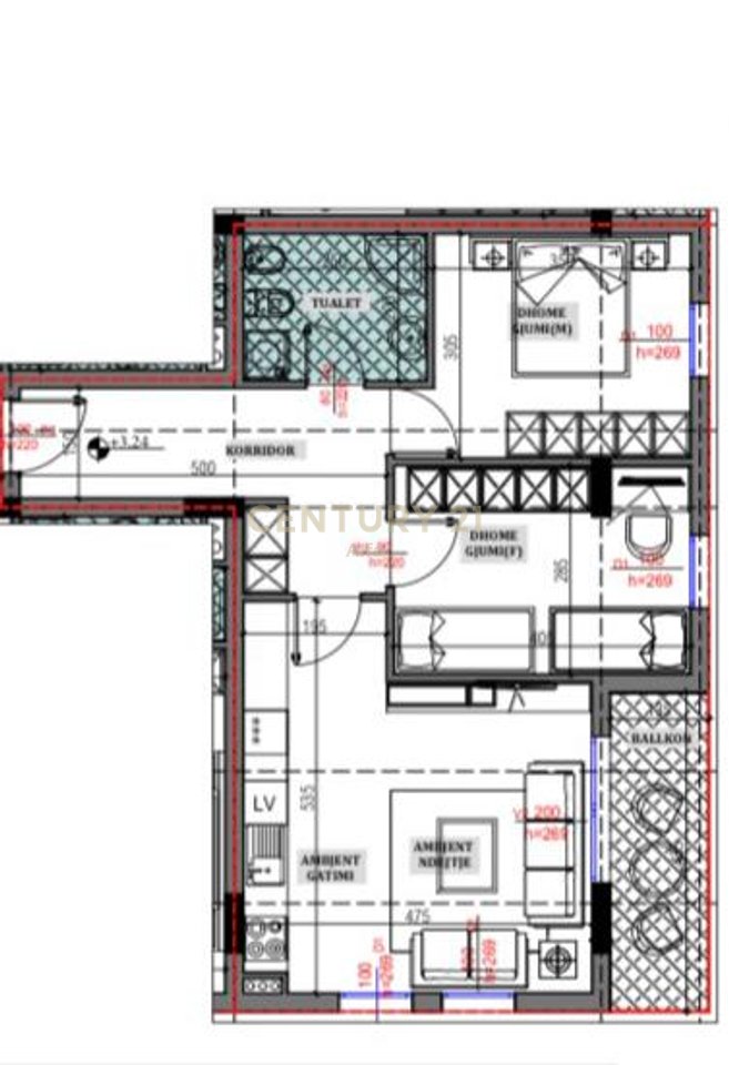 OAZ TIRANA 2 ,APARTAMENT 2+1+POST PARKIMI  PER SHITJE NE SAUK TE VJETER!