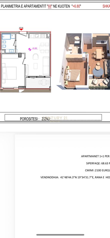 APARTAMENT PER SHITJE NE SHENGJIN