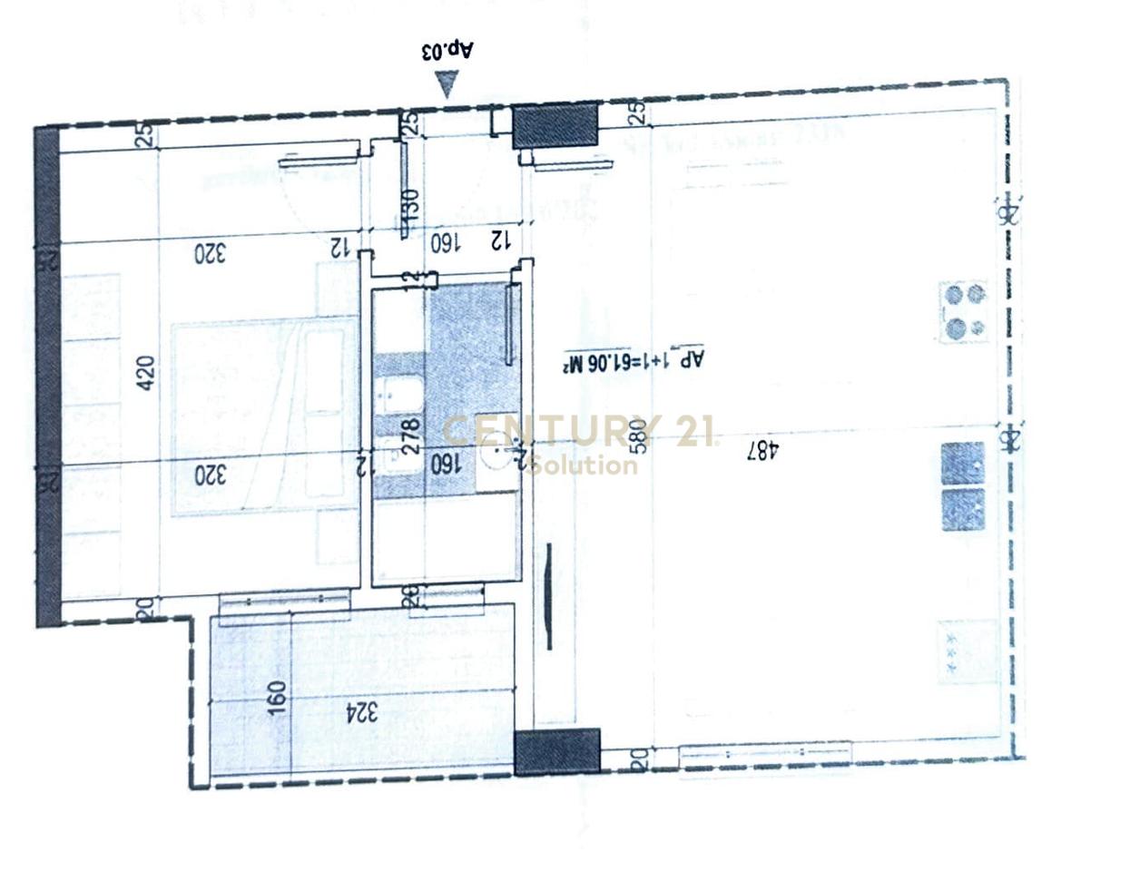 APARTAMENT 1+1 NE SHITJE NE PASKUQAN