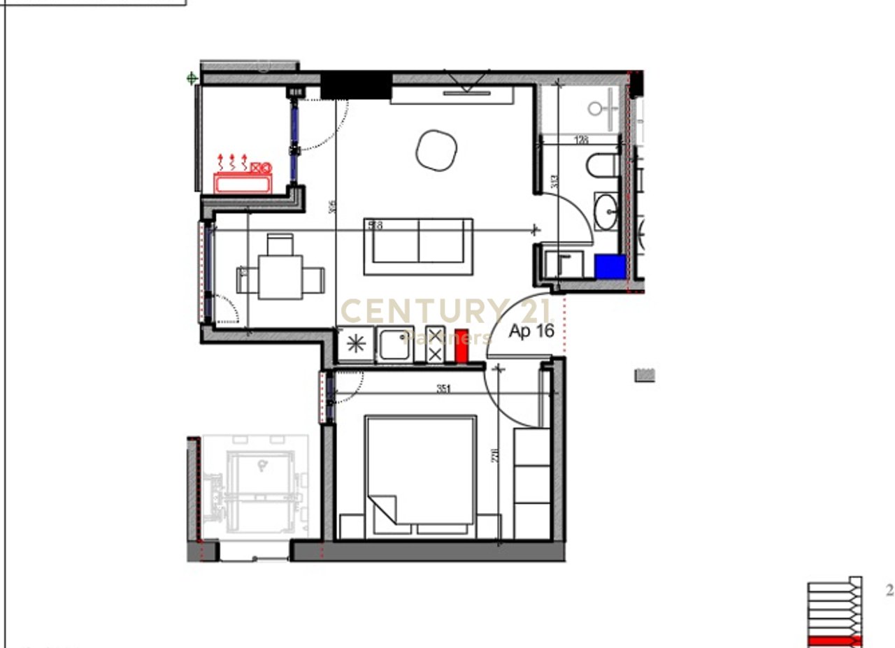 🏡 APPARTAMENTO 1+1 IN VENDITA, VIA KAVAJË