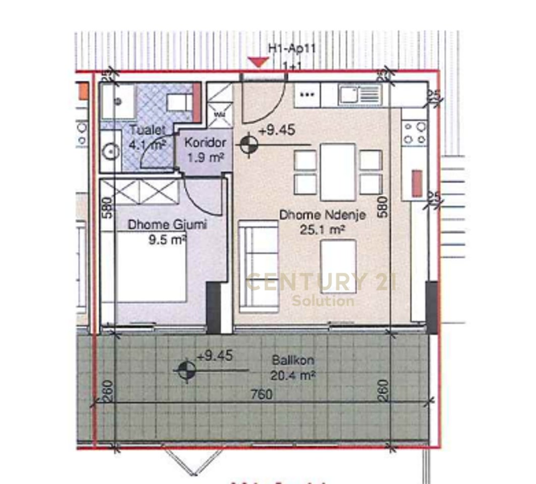 APARTAMENT 1+1 PER SHITJE NE PORTO LALEZI !