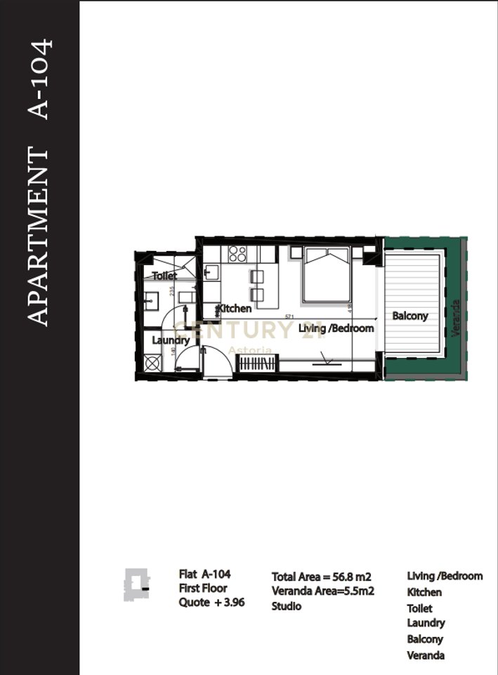 SHITET GARSONIERE NE GREEN TERRACE RESIDENCE, PALASE