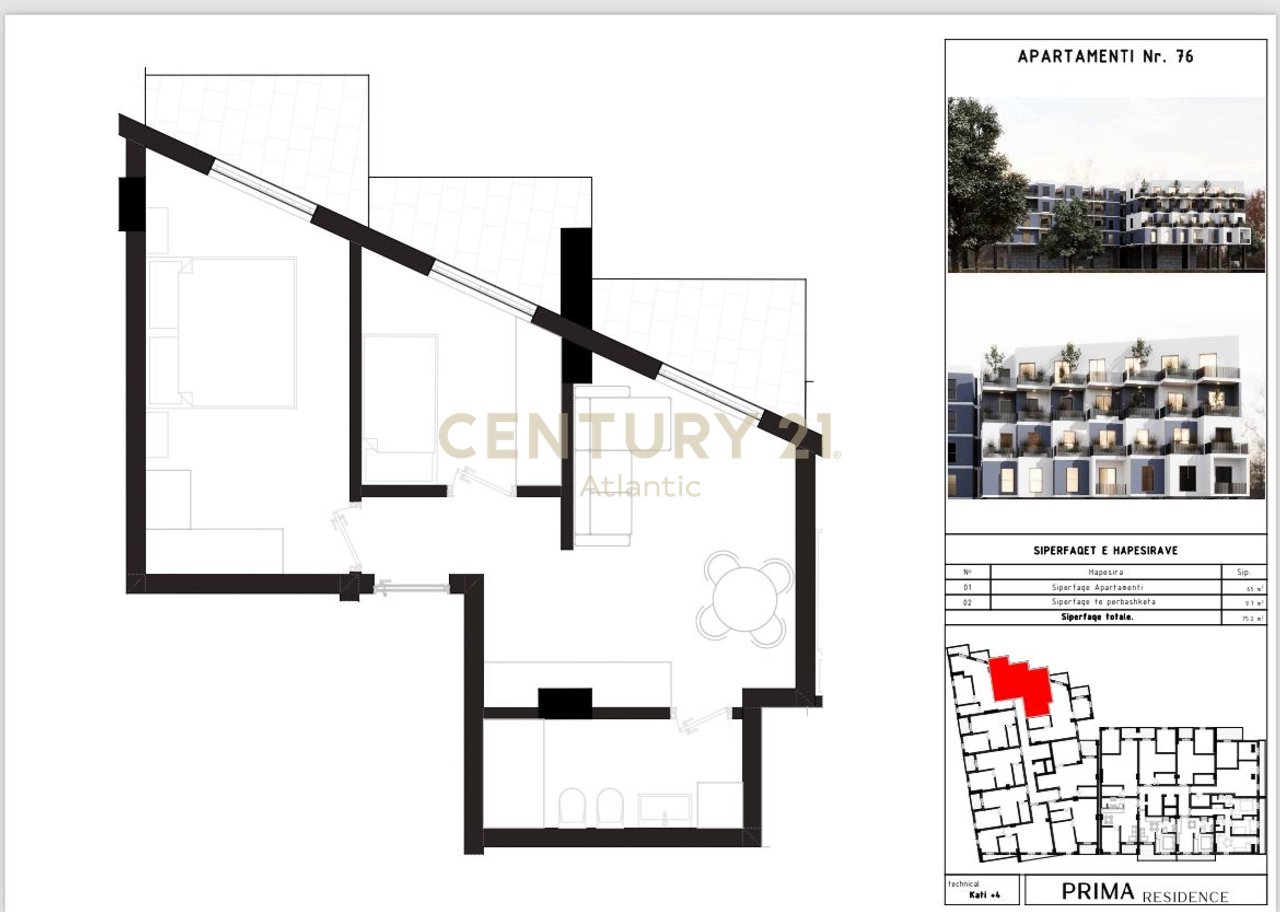 Apartament 2+1 Për Shitje në Golem, Durrës - 97.760€ | 75.2 m²