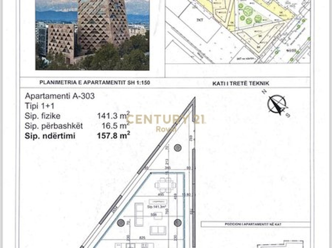 SHITET APARTAMENT 1+1 TEK TIRANA TOWER