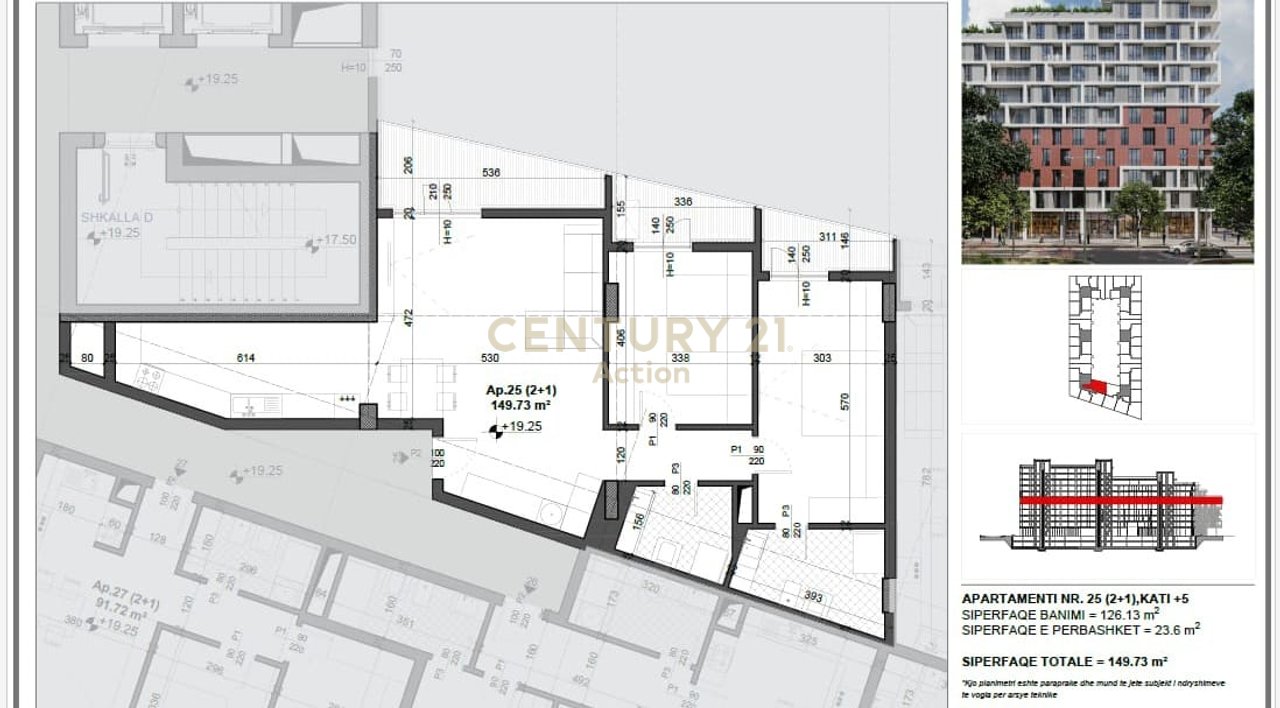 Shesim apartament  2+1 Meis Garden Residence,(I konvertuar ne dy apartamente 1+1)!