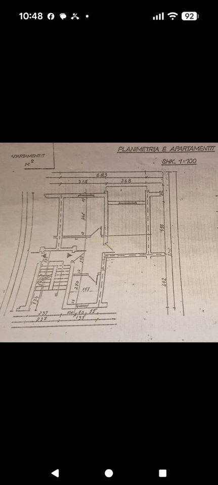 Apartment 1+1 for sale on Mine Peza street, Tirana.