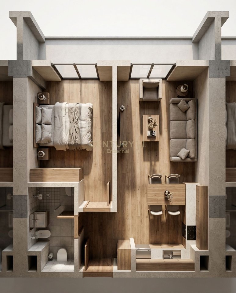 Apartment 1+1 for sale in the Golem area