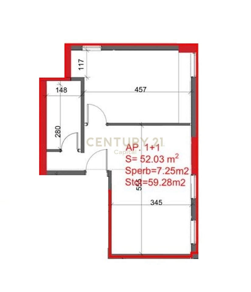 1+1 Apartment for Sale in Ali Demi!