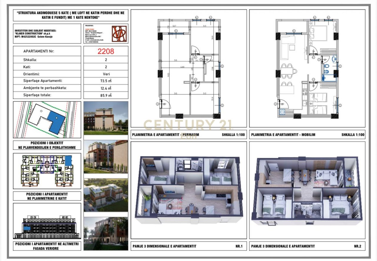 Hestia Residence, Golem ! Mundesi Pagese me Keste !  -APARTAMENT 2+1-
