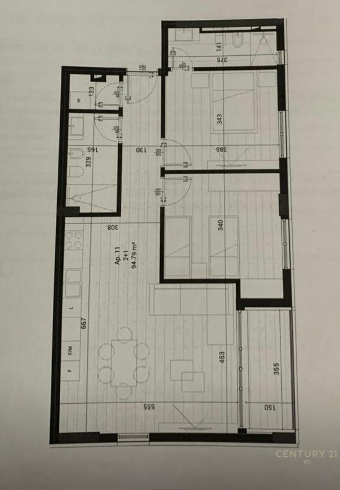 SHITET APARTAMENT 2+1+2 TEK "PARK HOUSES"
