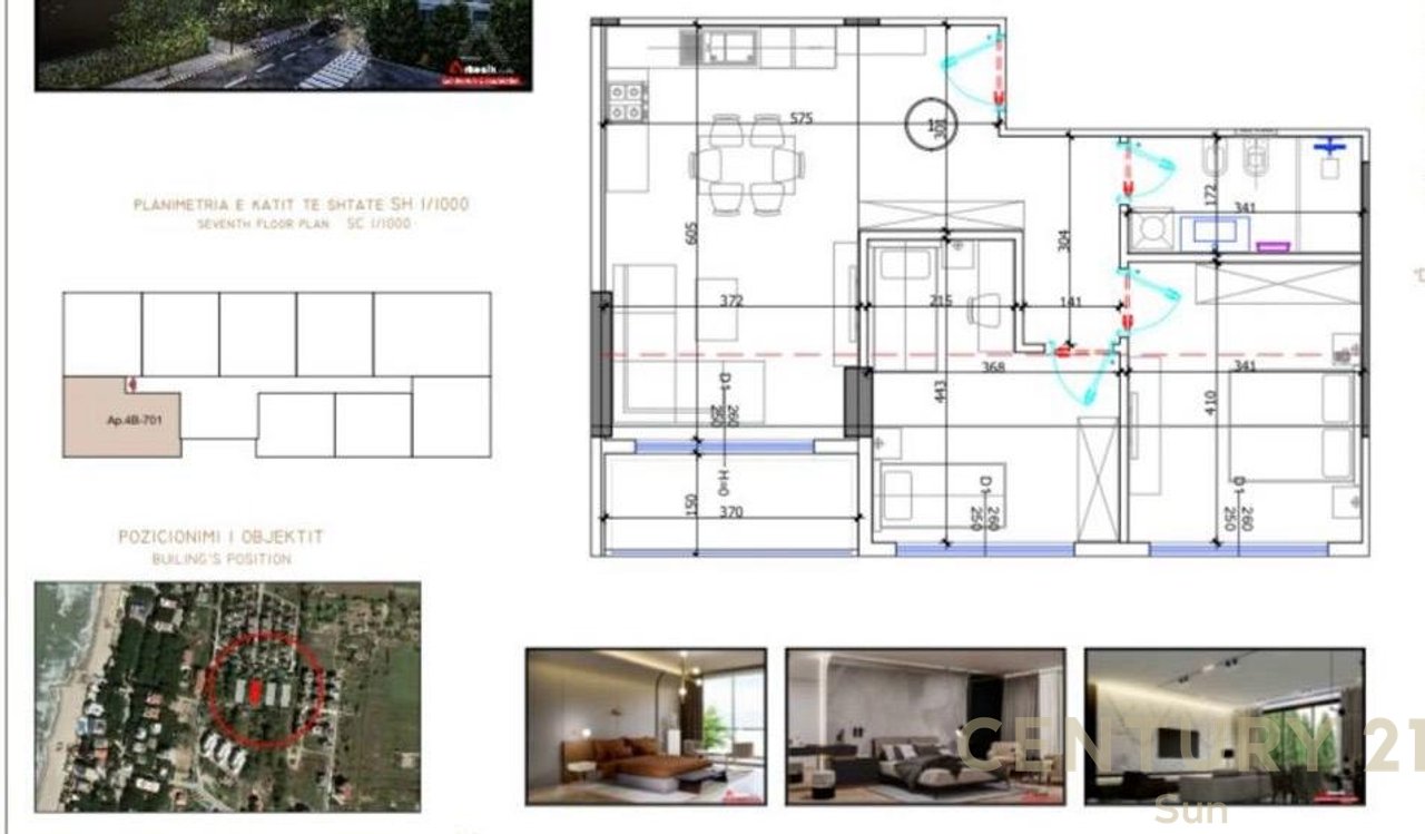 Apartment for sale 2+1 Golem Durres