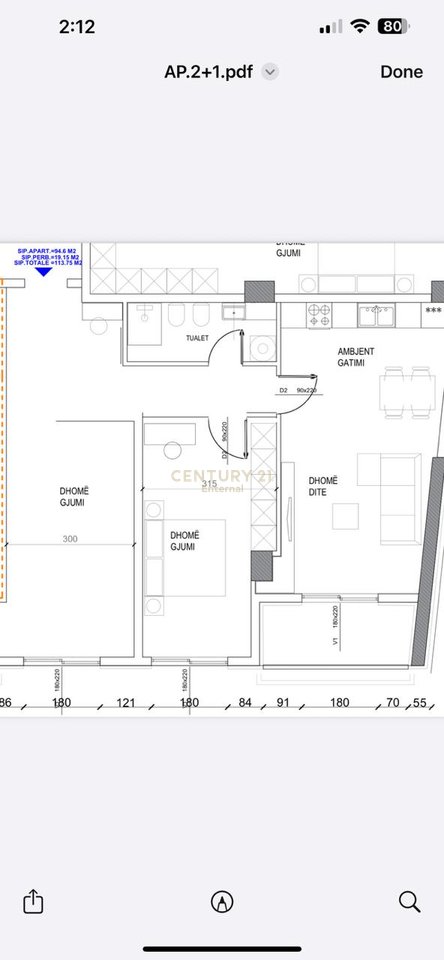 2+1 apartment for sale in Fusha e Aviacionit