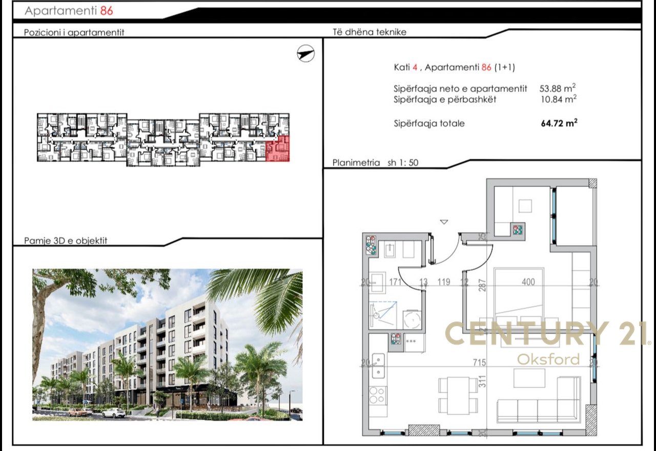 1+1 Apartment for Sale in Golem