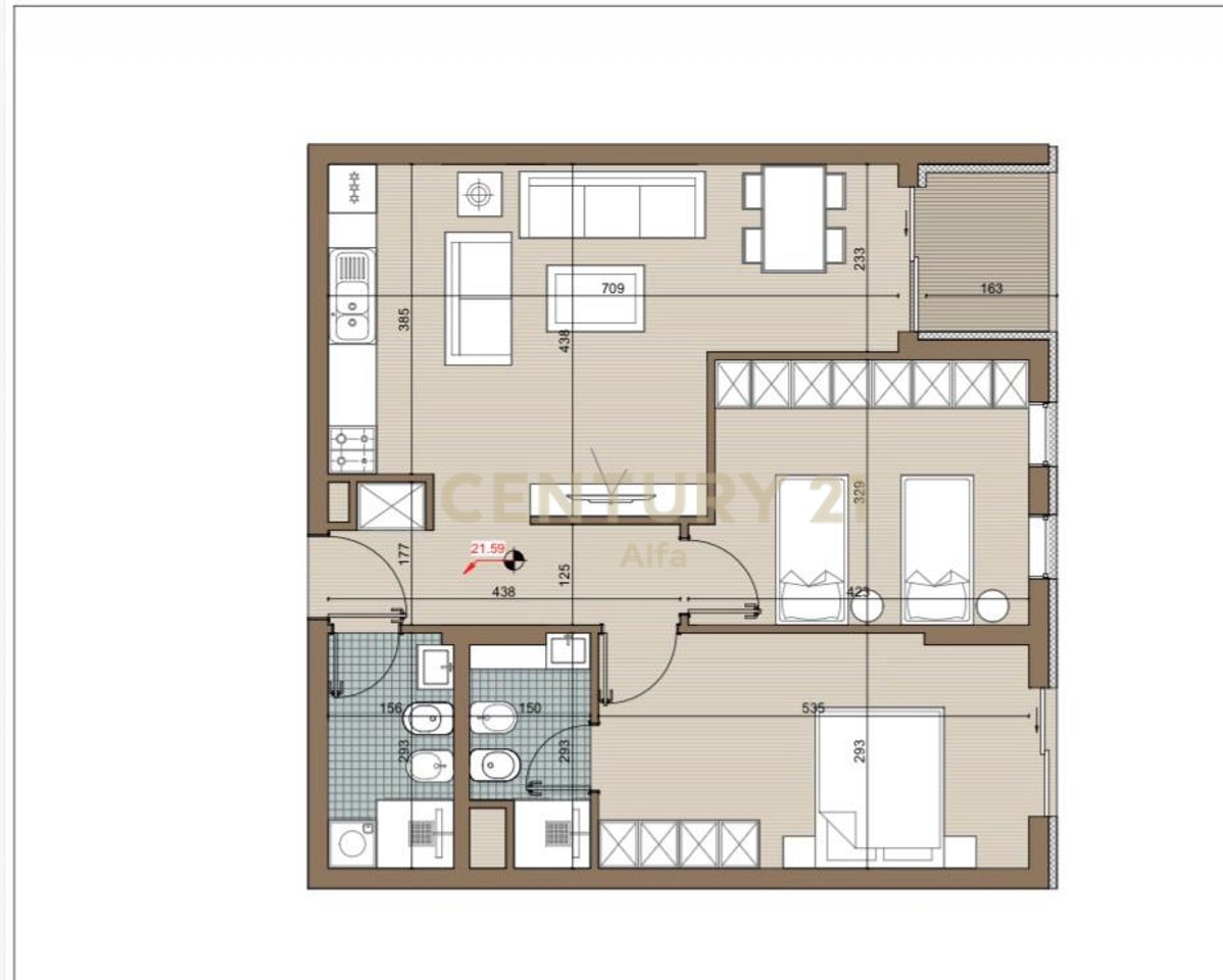 Appartamento 2+1 in vendita a Riviera Residence, Kamez!