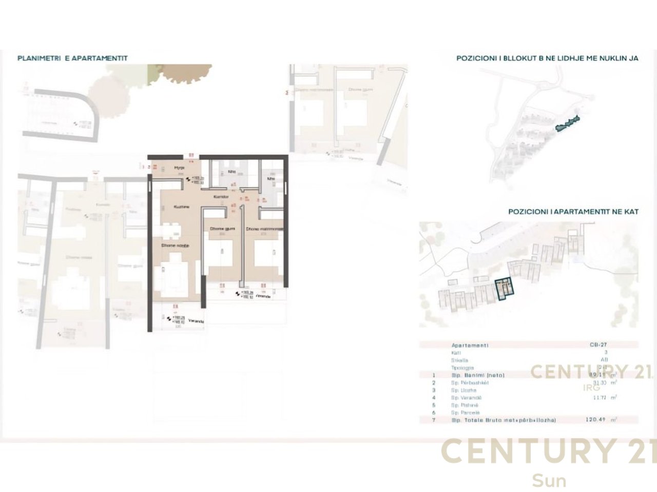 APARTAMENT 2+1+2+POST PARKIMI TE GREEN COAST.