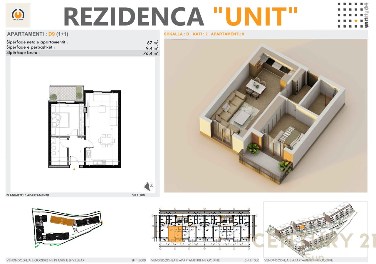 SHESIM APARTAMENT 1+1, PRANE TEG!
