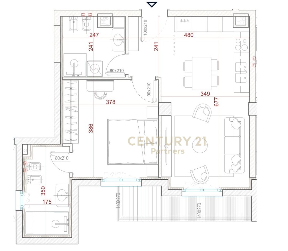 SHITET APARTAMENT 1+1+2 TUALETE TEK  Bulevardi Ri (Park Avenue) !
POST PARKIMI ME CMIM EXTRA