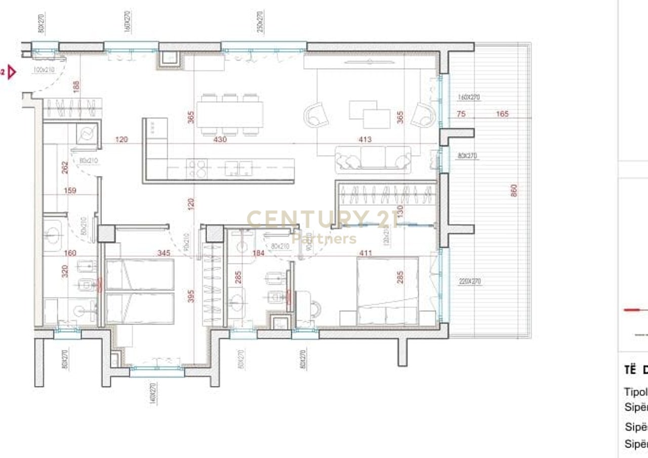 APARTAMENT ME QIRA 2+1+2 TUALETE 
+ 2 POSTE PARKIMI TEK BULEVARDI I RI
