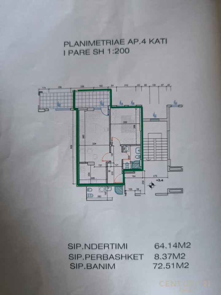 Apartament 1+1 Për Shitje në Fresku, Tiranë - 100,000€ | 72.51 m²