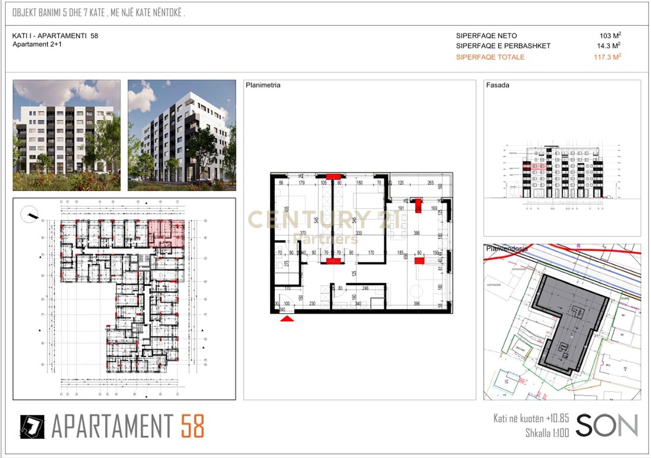 2+1+2 APARTMENT FOR SALE IN PLATINIUM II RESIDENCES IN PASKUQAN