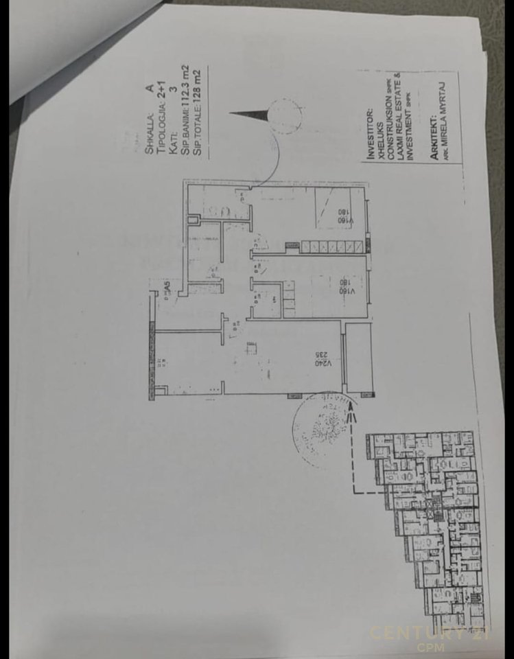 Appartamento 2+1+2 in vendita a Radison Dry Lake, Tirana - €275.000 | 128 m²