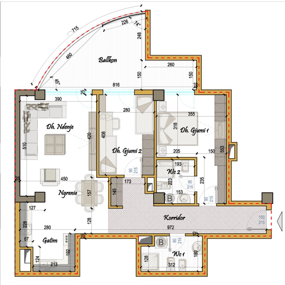 Apartament 2+2 në shitje Rruga Veli Dedi, Astir