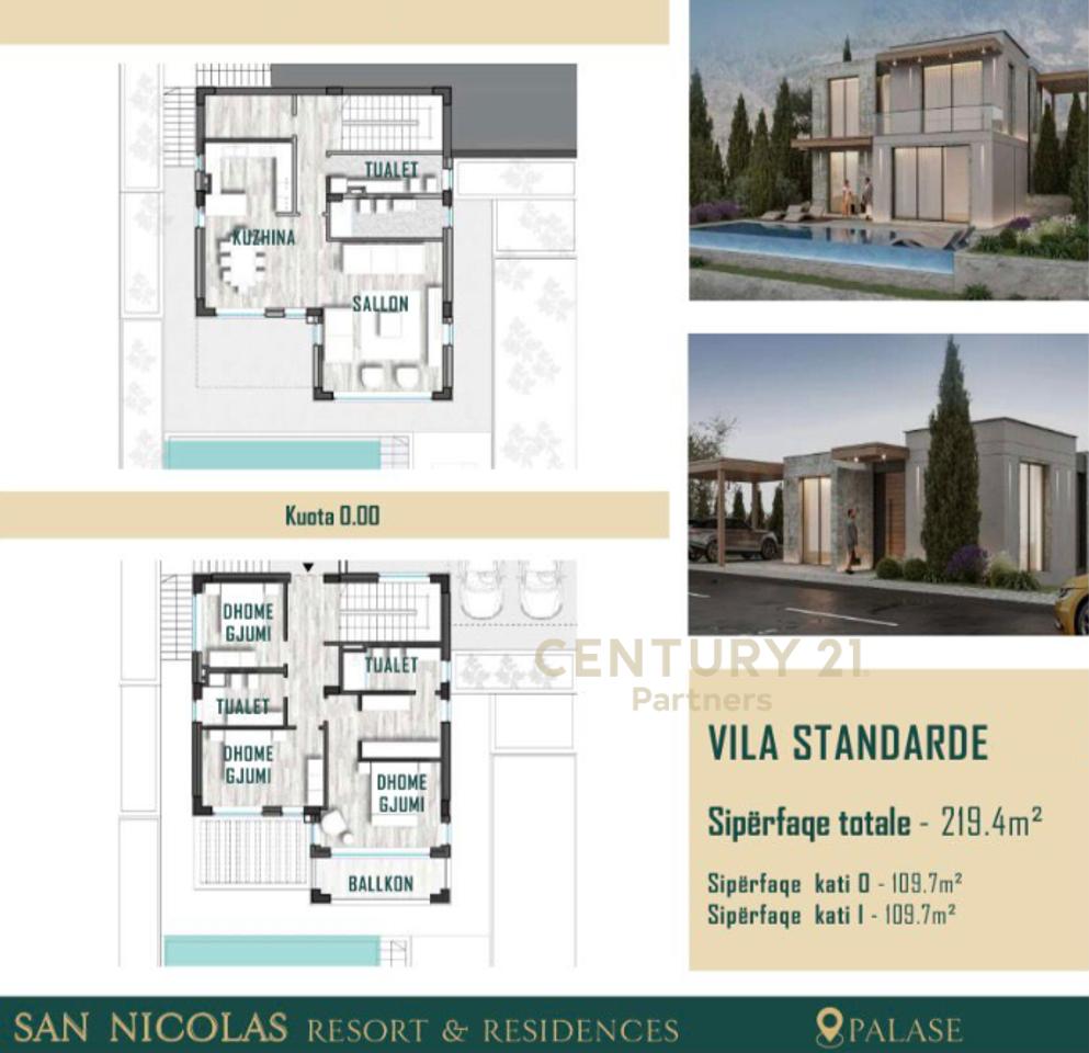 PËR SHITJE, VILË STANDARDE, REZIDENCA SAN NIKOLAS, PALAZH