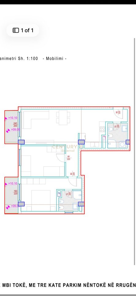 Barricades Street - Office 106m2 Available With 4 Rooms + 2 Bathrooms + 2 Balconies