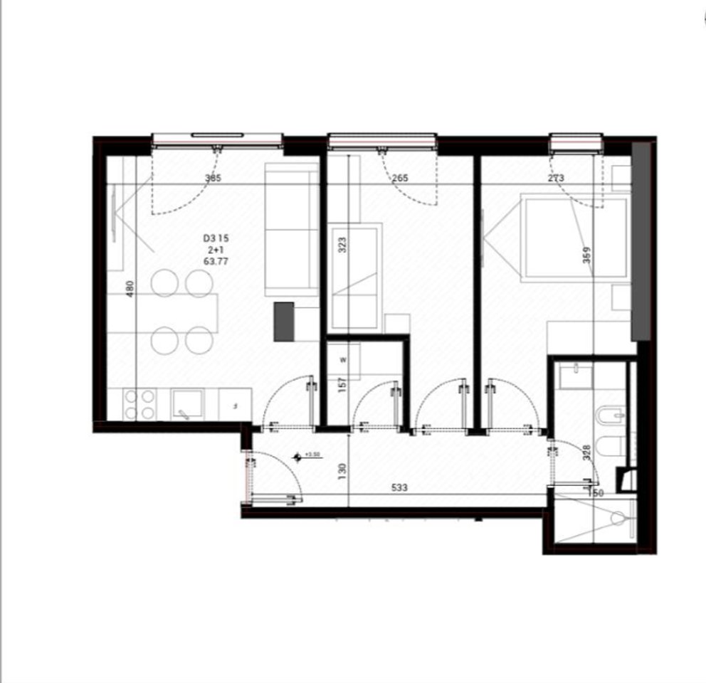 Apartament 2+1 Për Shitje PARK HOUSES, MJULL-BATHORE