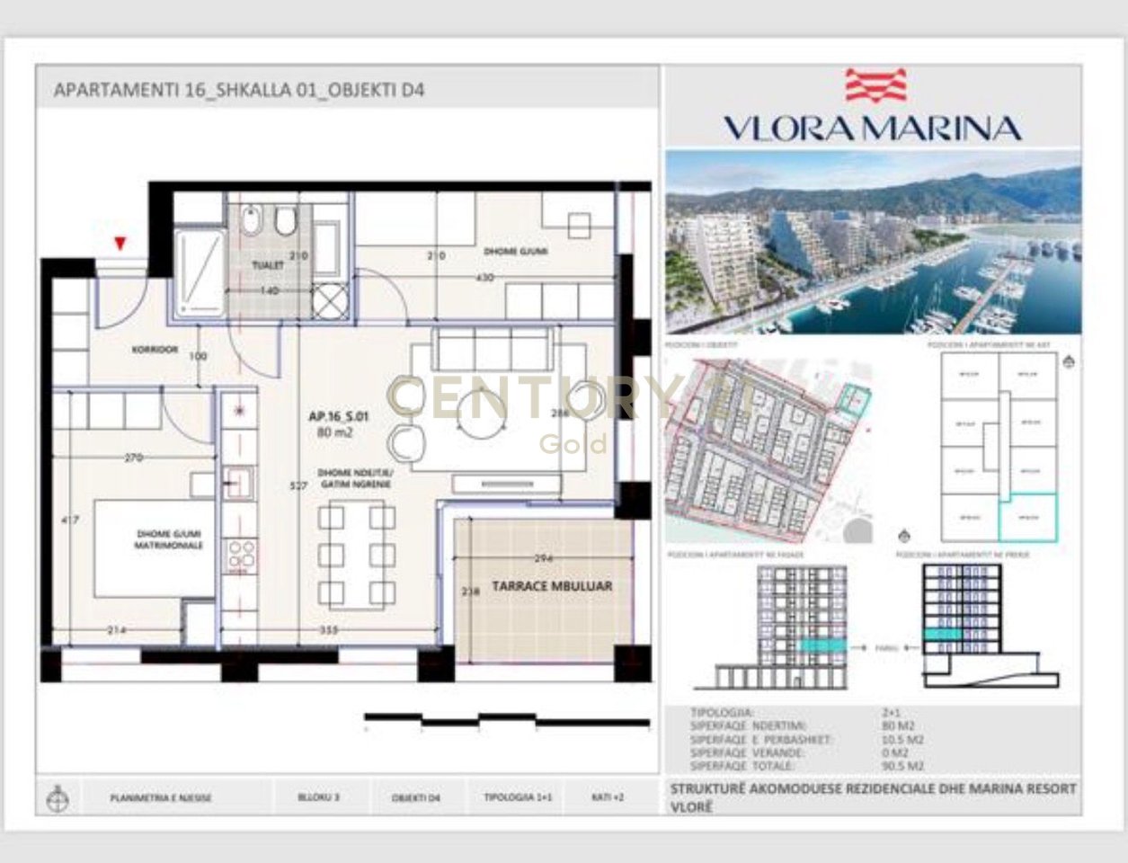 APARTMENT 2+1 WITH SEA VIEW NEAR VLORA MARINA!