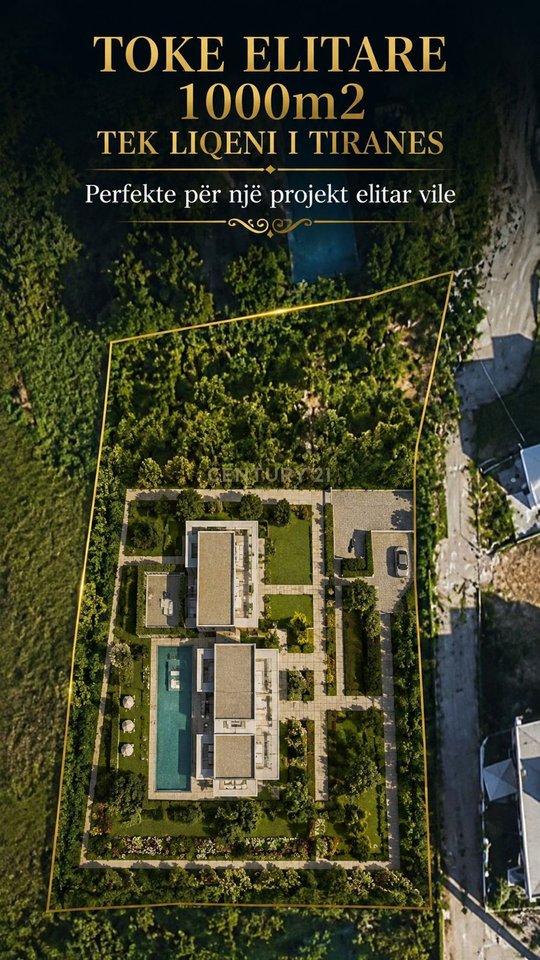 Tokë Elitare Në  Shitje Tek Liqeni i Tiranës - 1.500.000€ | 1000 m²