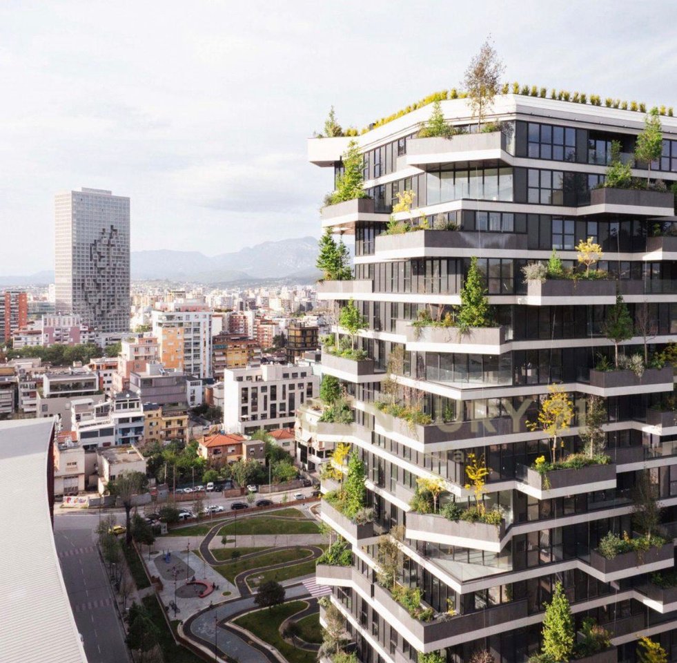 Ambient Premium nel Bosco Verticale Tirana – 169,31m² | Piano 1 | Facciata con Visibilità
