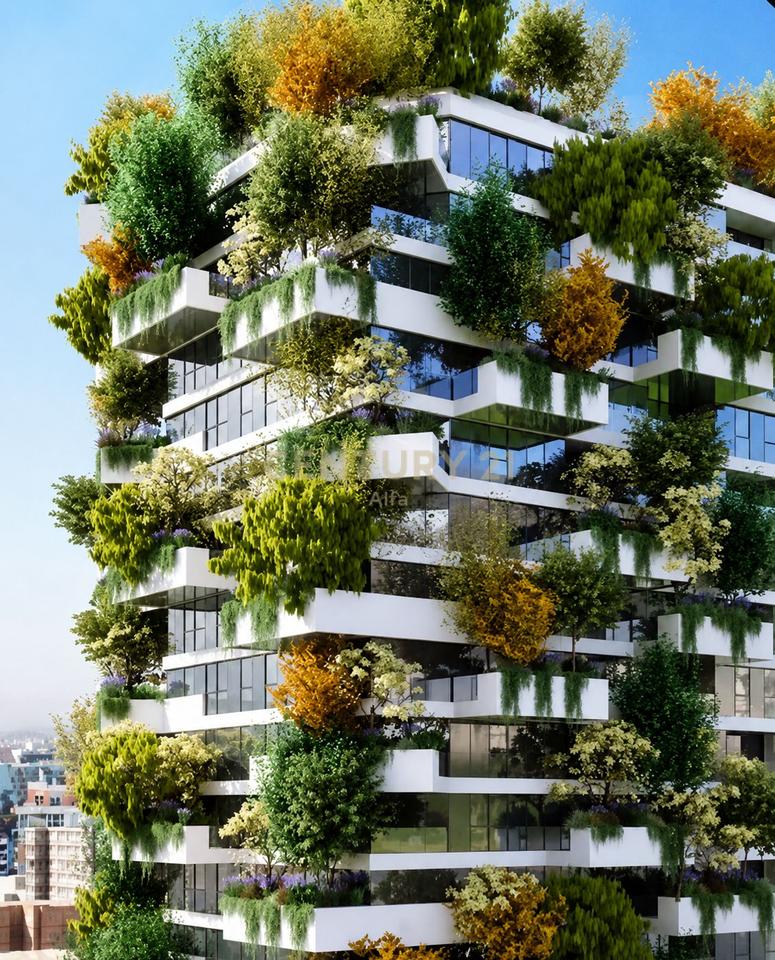 Ambient Premium nel Bosco Verticale Tirana – 169,31m² | Piano 1 | Facciata con Visibilità