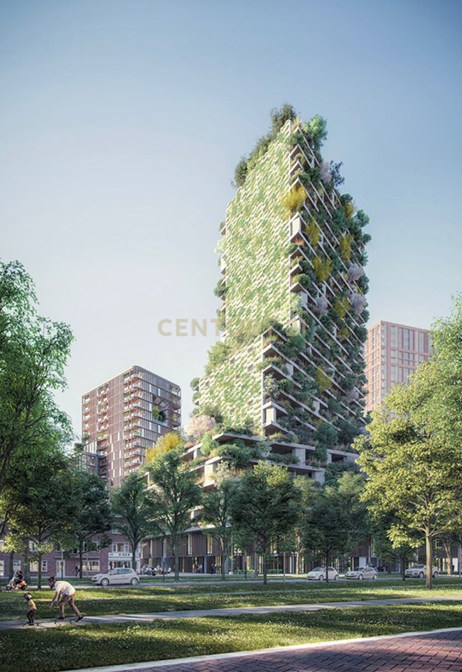 Ambient Premium nel Bosco Verticale Tirana – 169,31m² | Piano 1 | Facciata con Visibilità