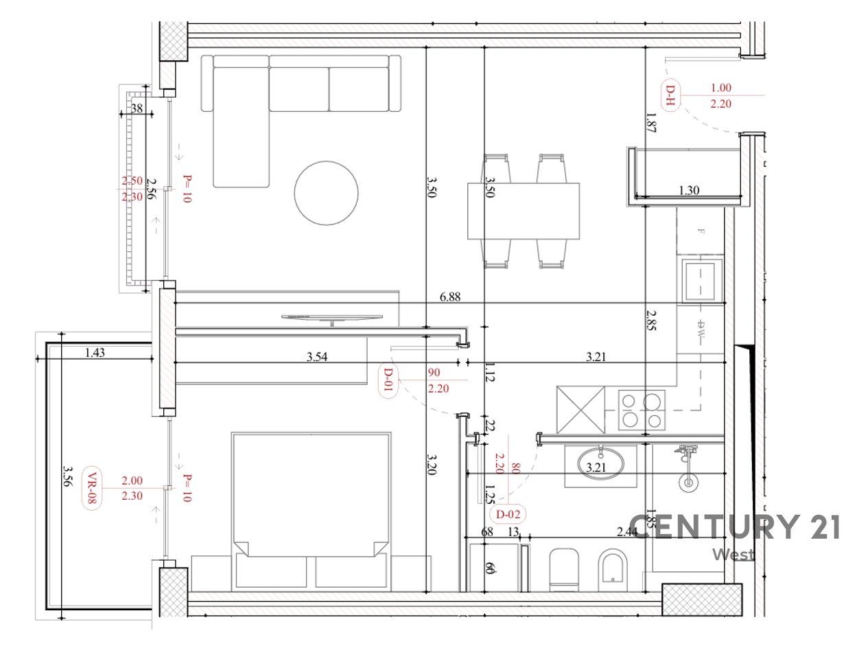 Shitet Apartament 1+1 me Pamje nga Deti "ALMAR RESIDENCE", Mali i Robit