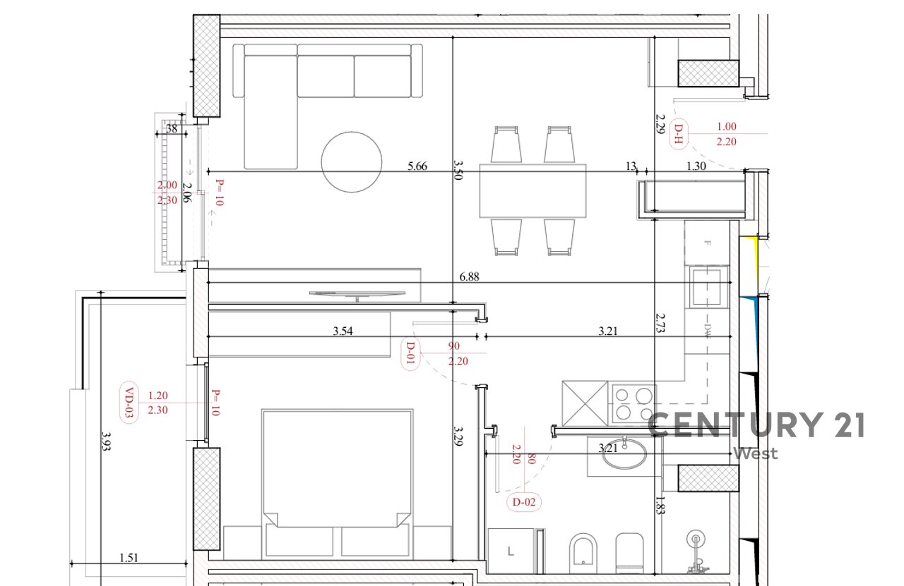 Shitet Apartament 1+1 me Pamje nga Deti "ALMAR RESIDENCE", Mali i Robit