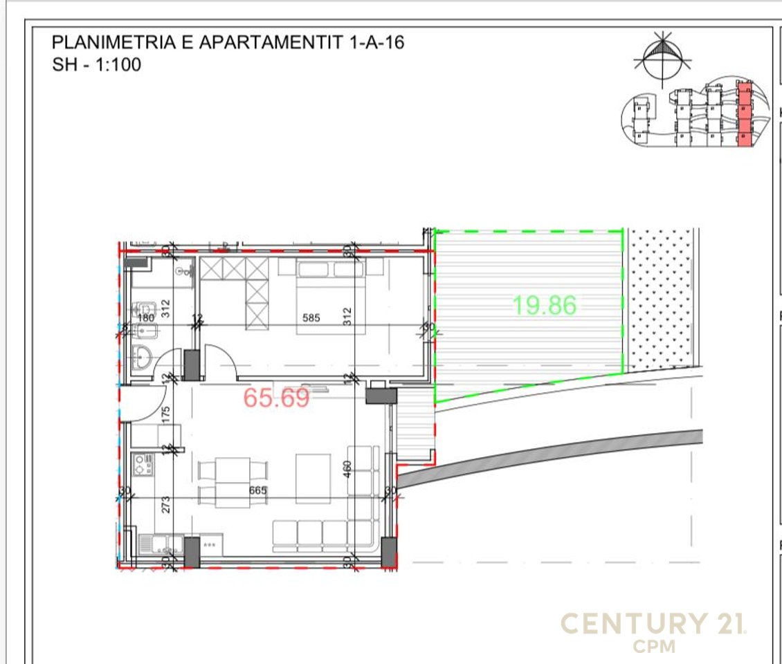 Apartament 1+1+ Post Parkimi Per Shitje Tek Rezidenca Kodra E Diellit 2!