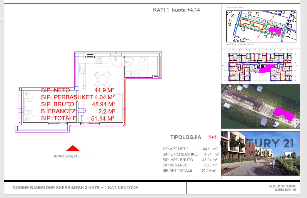 In Vendita - Appartamento 1+1, Lemon Park Residence, QTU