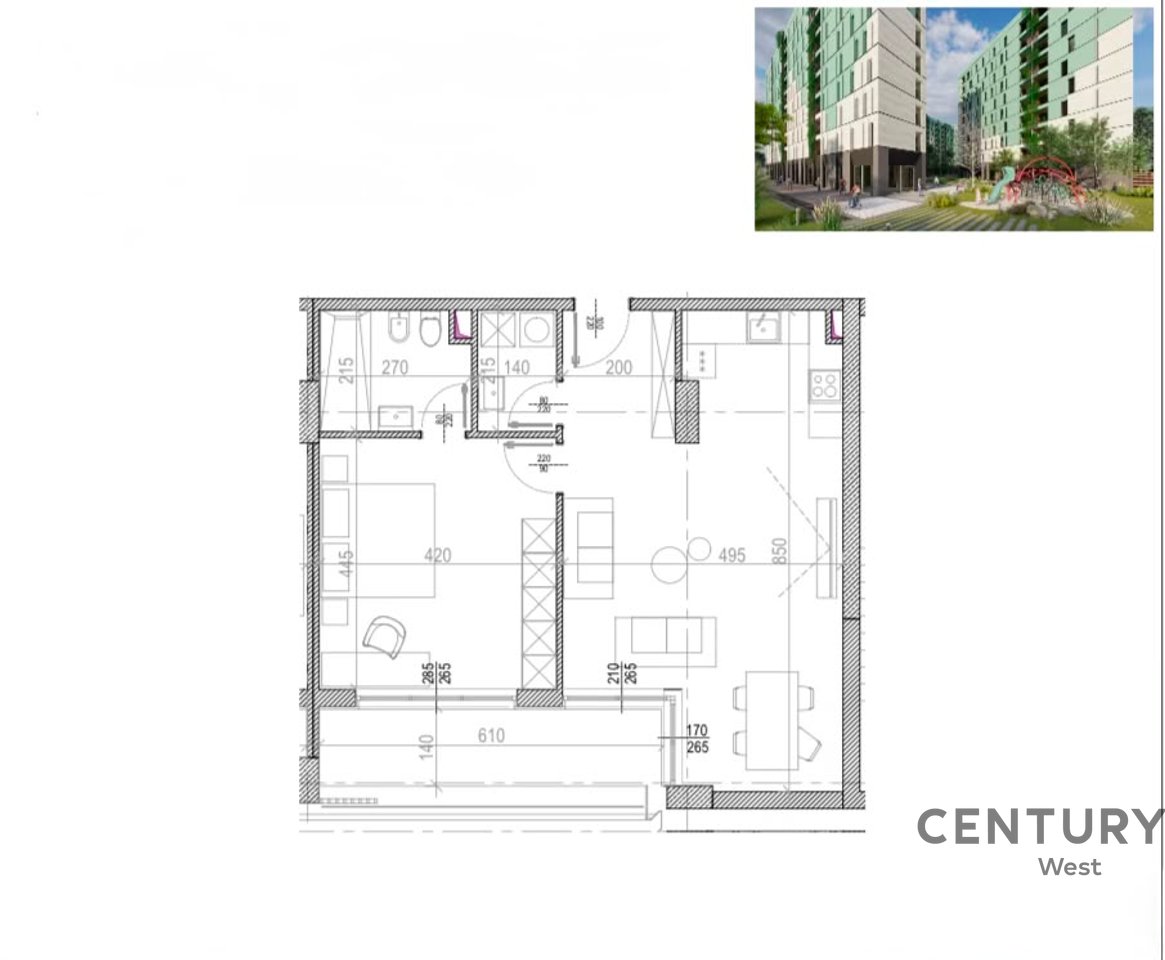 SHITET APARTAMENT 1+1 – RIVER SIDE RESIDENCE, RRUGA JAVER MALO