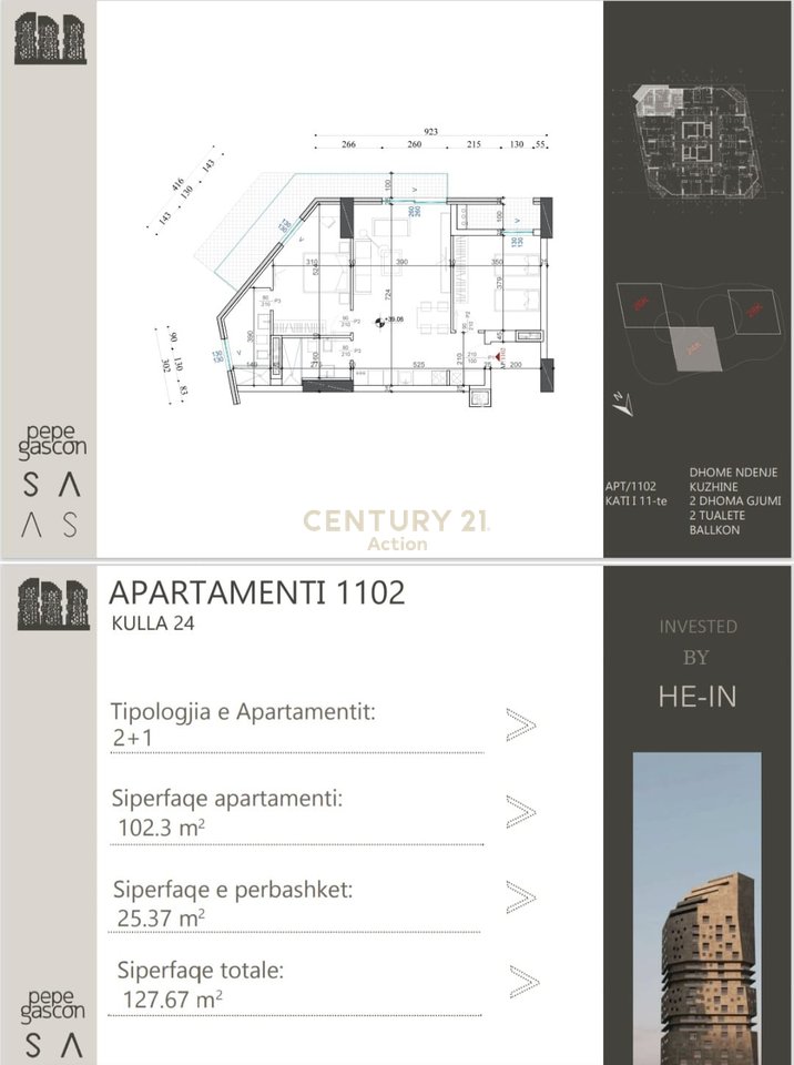🏙️ EDIFICIO PIAZZA SHQIPONJA 🏡 APPARTAMENTO 2+1+2 IN VENDITA
