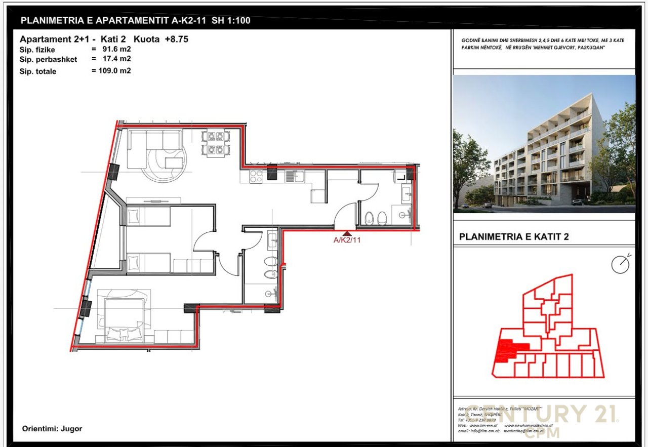 ALUNA 5 PASKUQAN SELL APARTMENT 2+1+2 WITH PRICE 1000 € M²