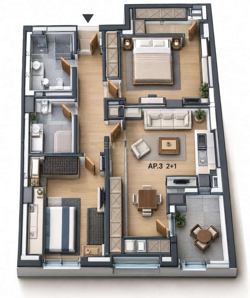 APARTAMENT 2+1+2 ME VEND PARKIMI 🅿️ | PËR SHITJE!