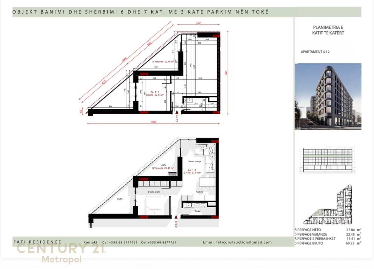 Shitet apartament 1+1 – Fati Residence, Paskuqan