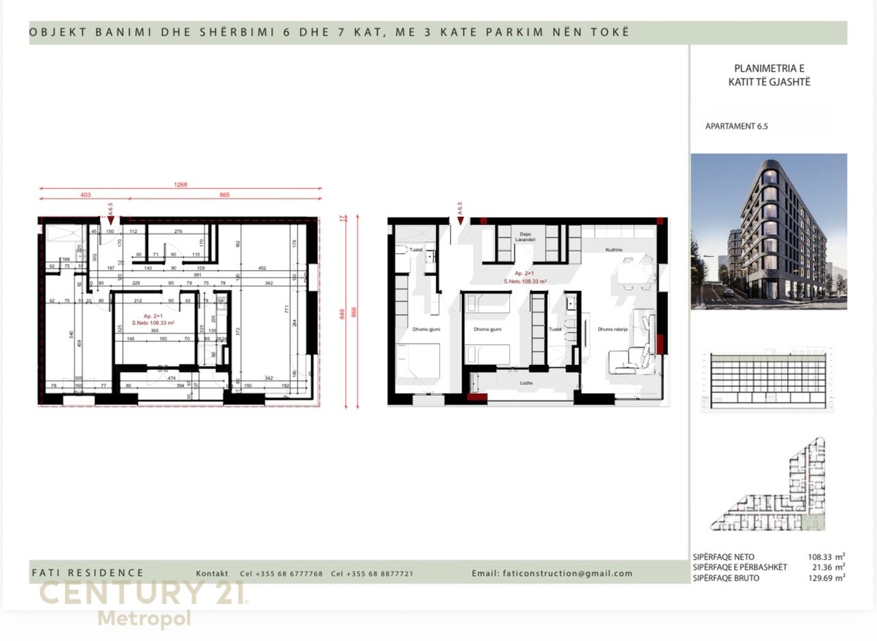 Paskuqan | Super Apartament 2+1+2 për Shitje tek Fati Residence