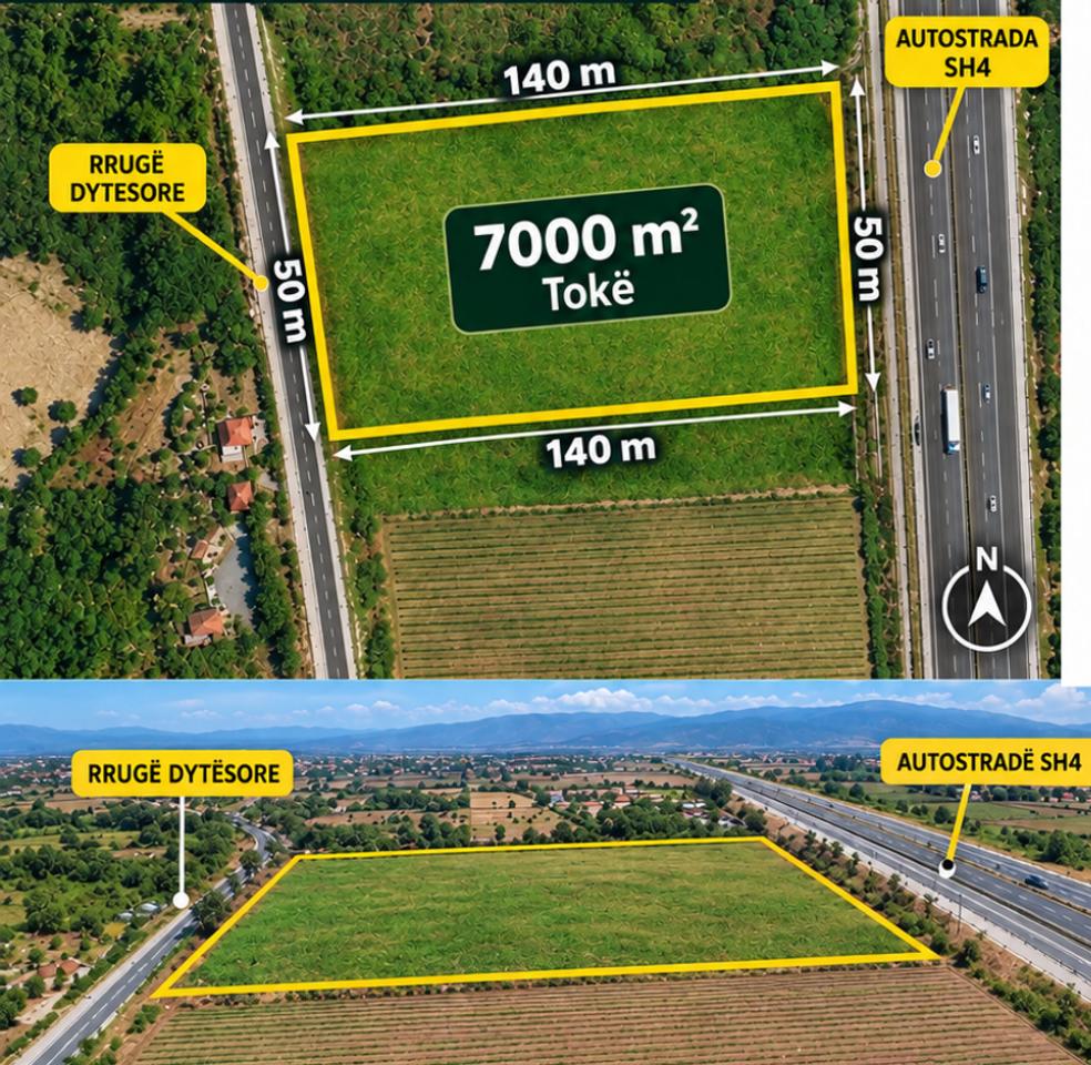 🚨 LAND 7,000 m² FOR SALE – STRATEGIC POSITION ON THE LUSHNJE-FIER AXIS! 🚨