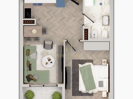 Shitet Apartamnet 1+1 tek Univers City